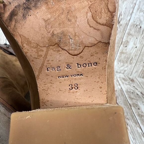 Rag and Bone Harrow warm brown leather boots womens 8 - Picture 9 of 10